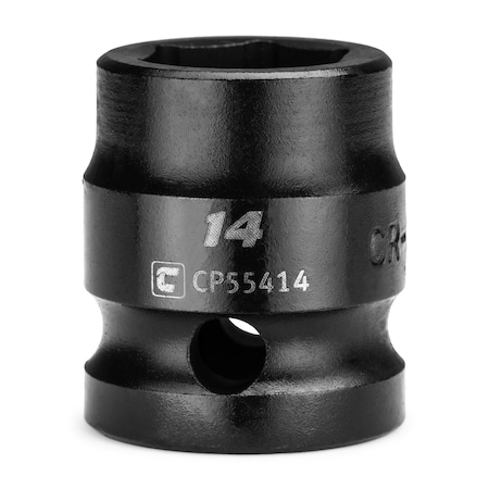 Capri Tools 1/2 in Drive 14 mm 6-Point Metric Stubby Impact Socket CP55414